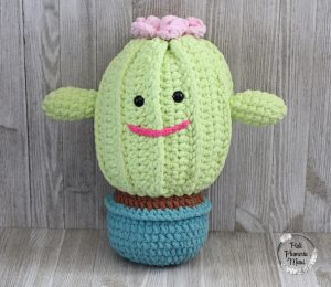 Primrose is a fun and cuddly crocheted plushy cactus.